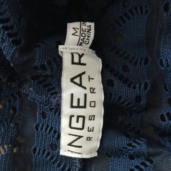 Ingear Resort Beach Coverup Hooded Navy Sz M. FL - Picture 5 of 9